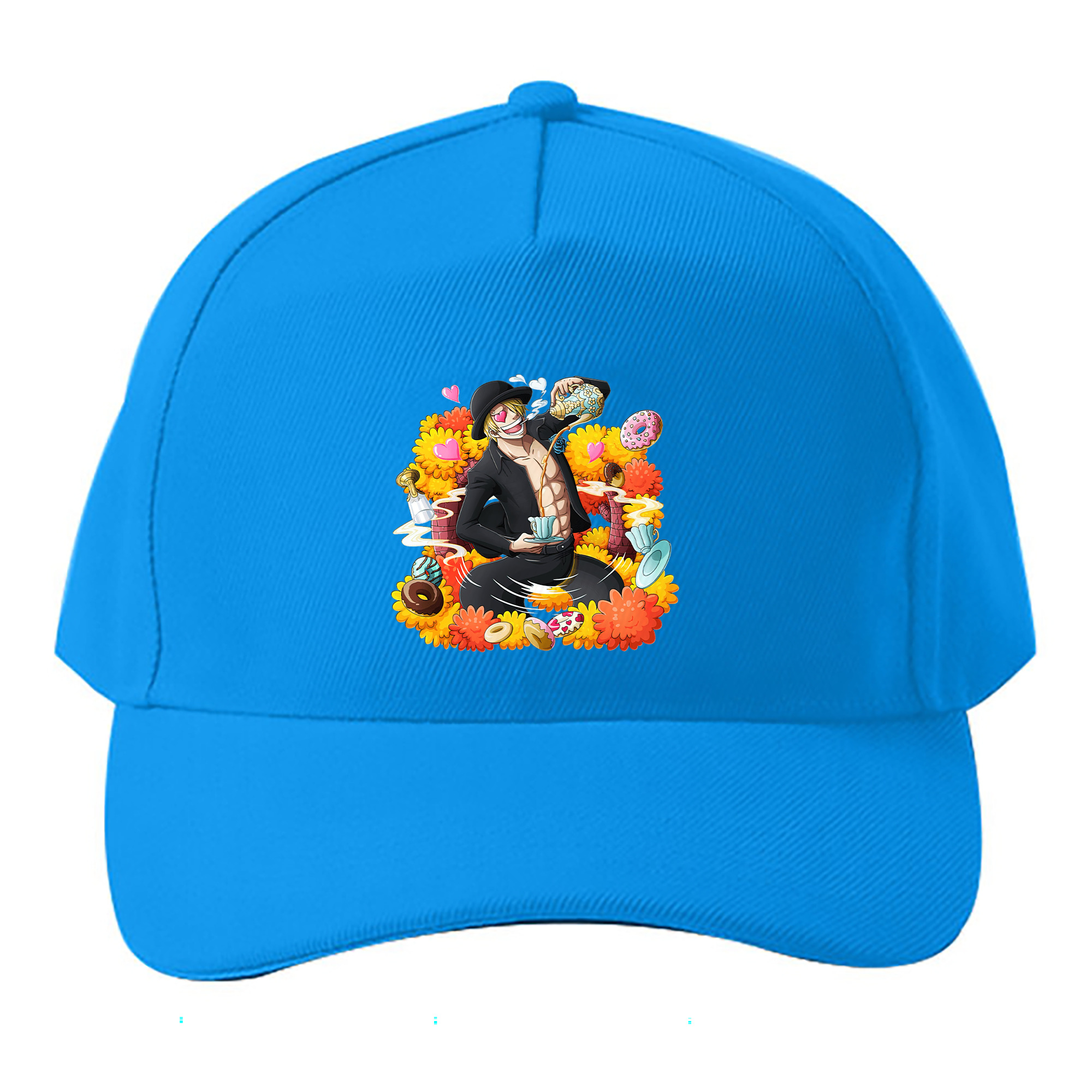 （画像用） ワンピース サンジ ONE PIECE Sanji ベースボールキャップ 綿100％ 男女兼用 帽子 スポーツ